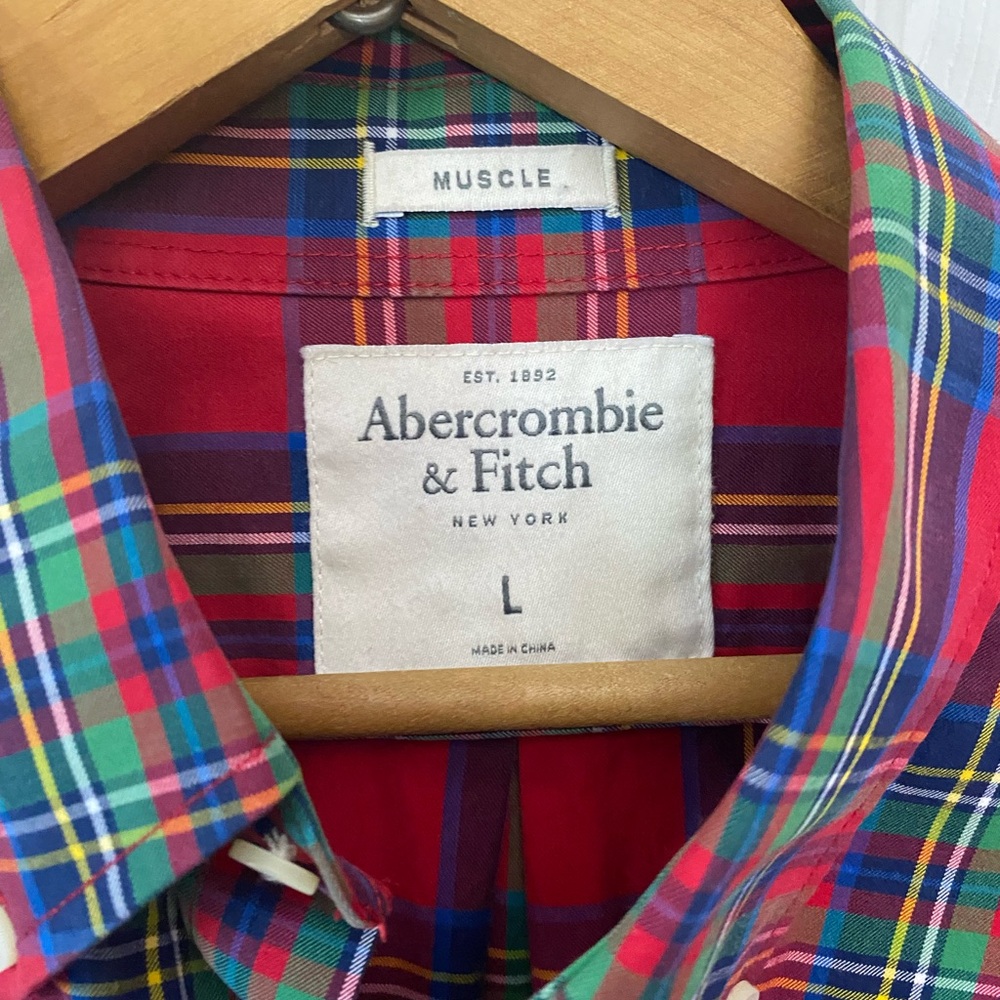 Abercrombie & Fitch Men's Multicolor Plaid Shirt